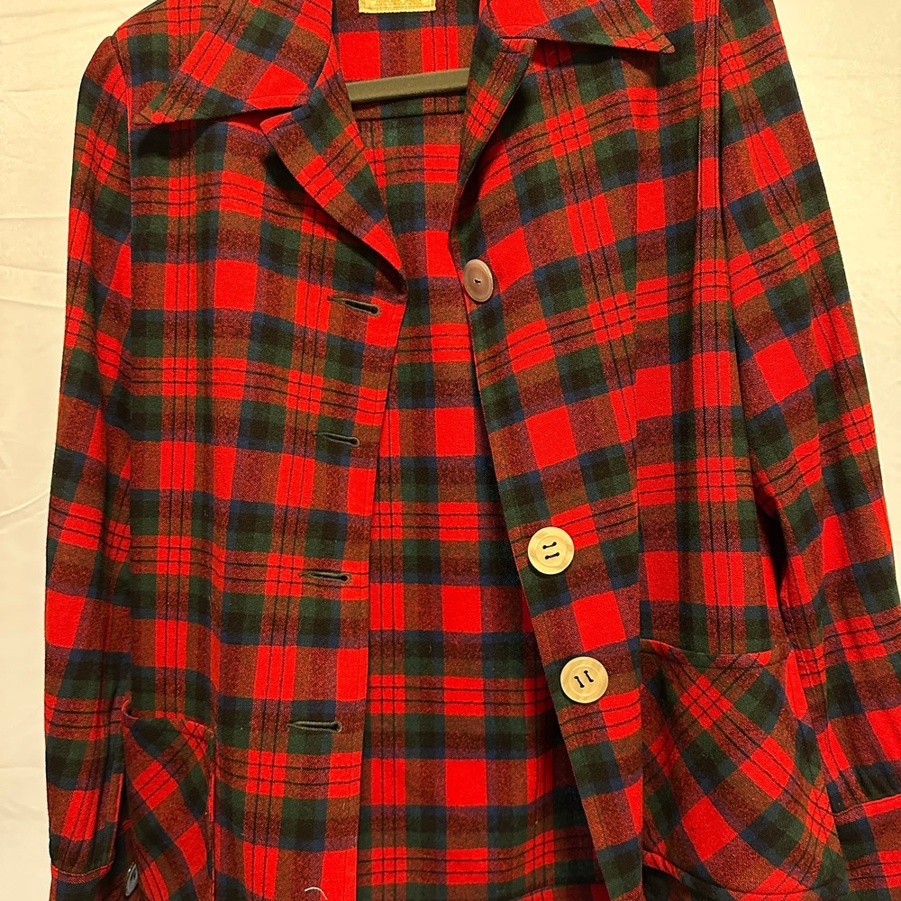 Vintage Pendleton Women's 49er Wool Plaid Blazer Jacket - Picture 7 of 7